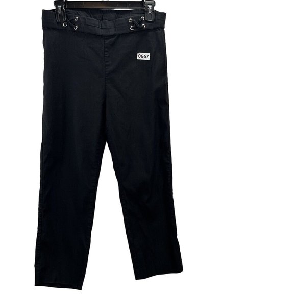RAFAELLA Women Comfort Stretch Capri Pants Color Black Size 10 - Picture 1 of 10
